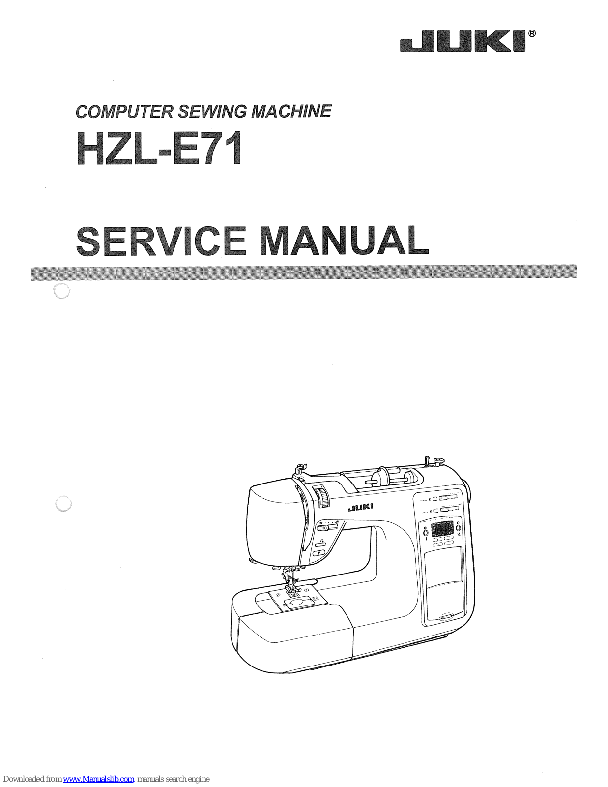 JUKI HZL-E71 Service Manual