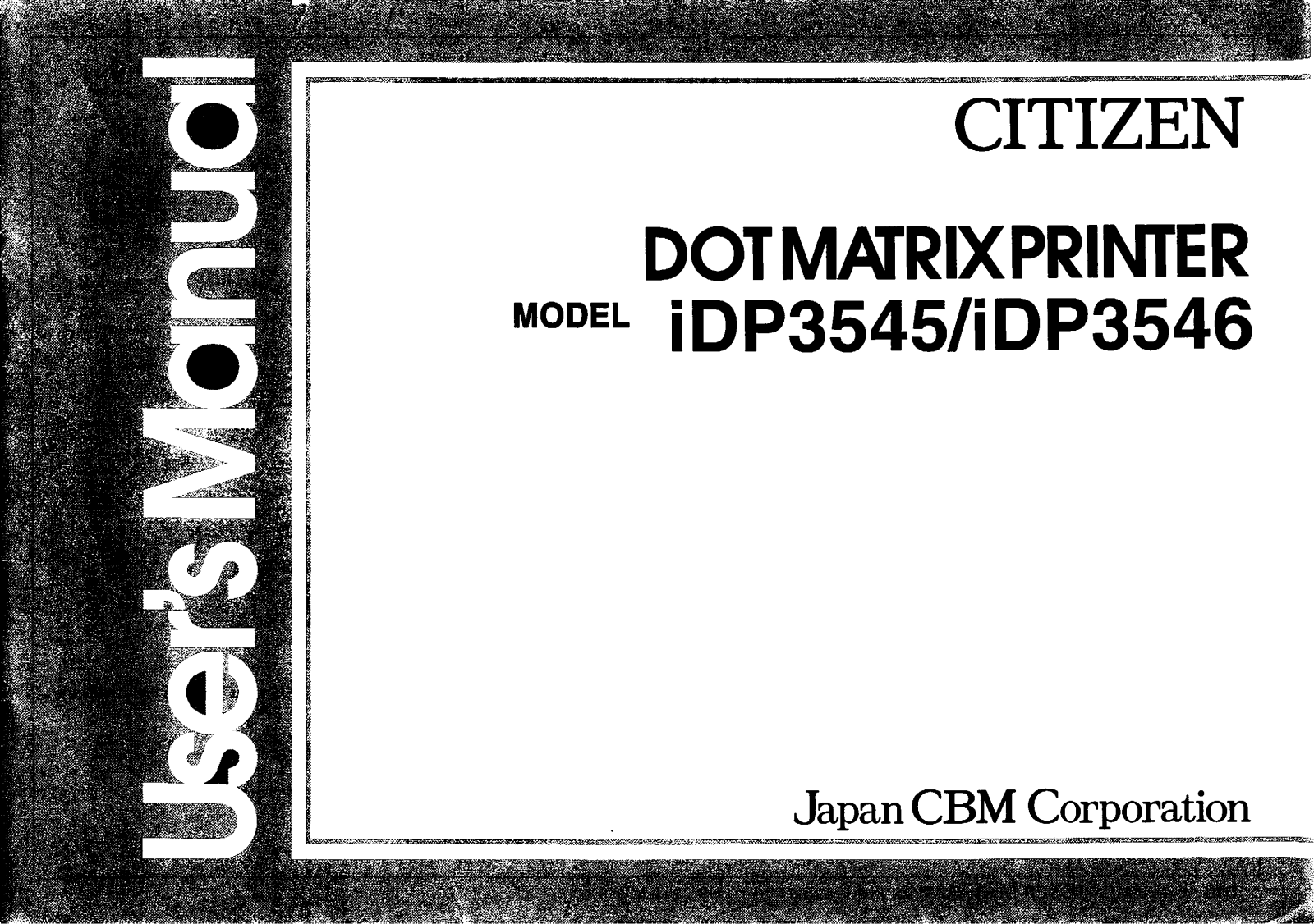 Citizen iDP-3545, iDP-3546 User Manual