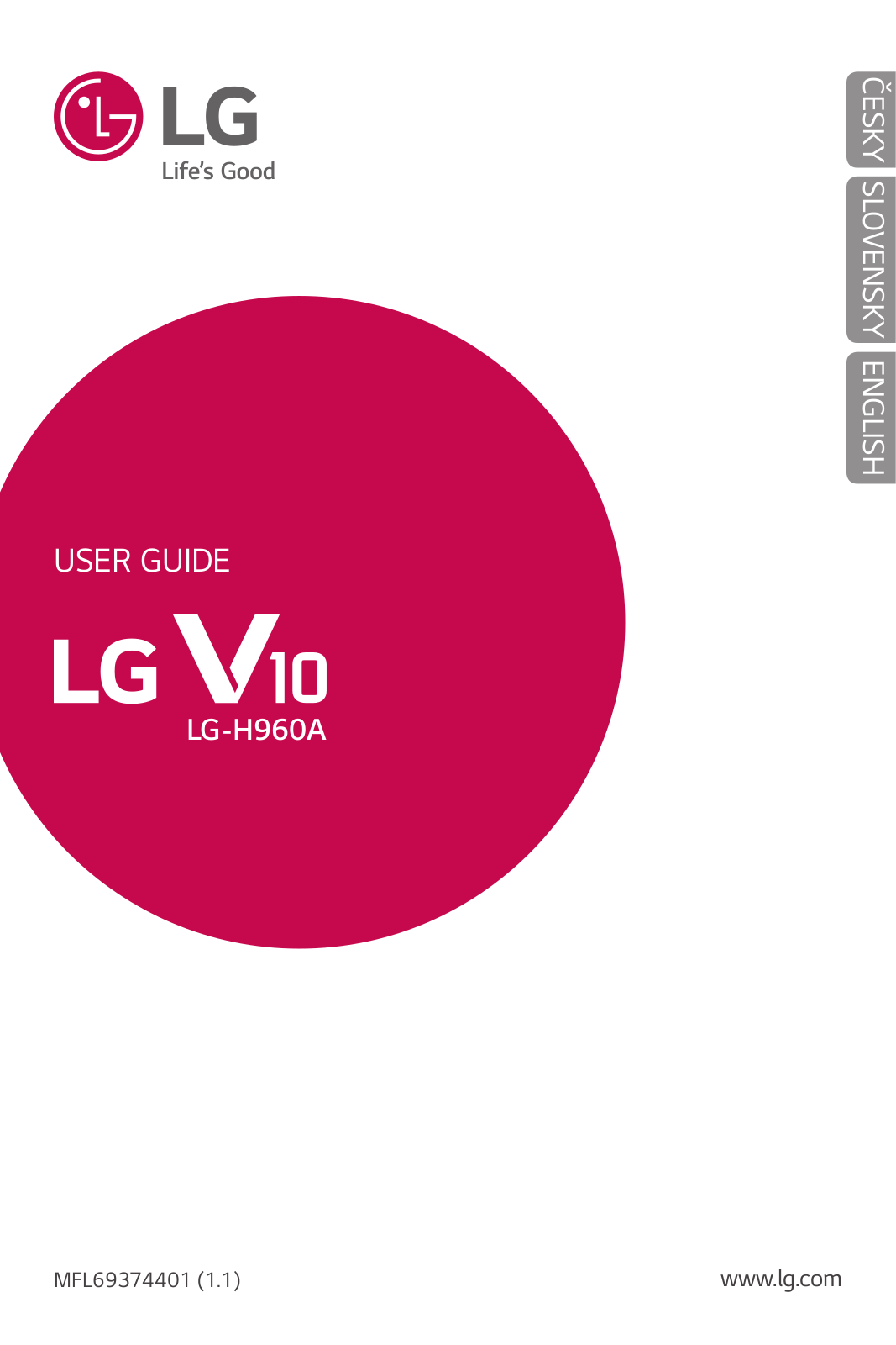 LG V10 H960A Operating Instructions