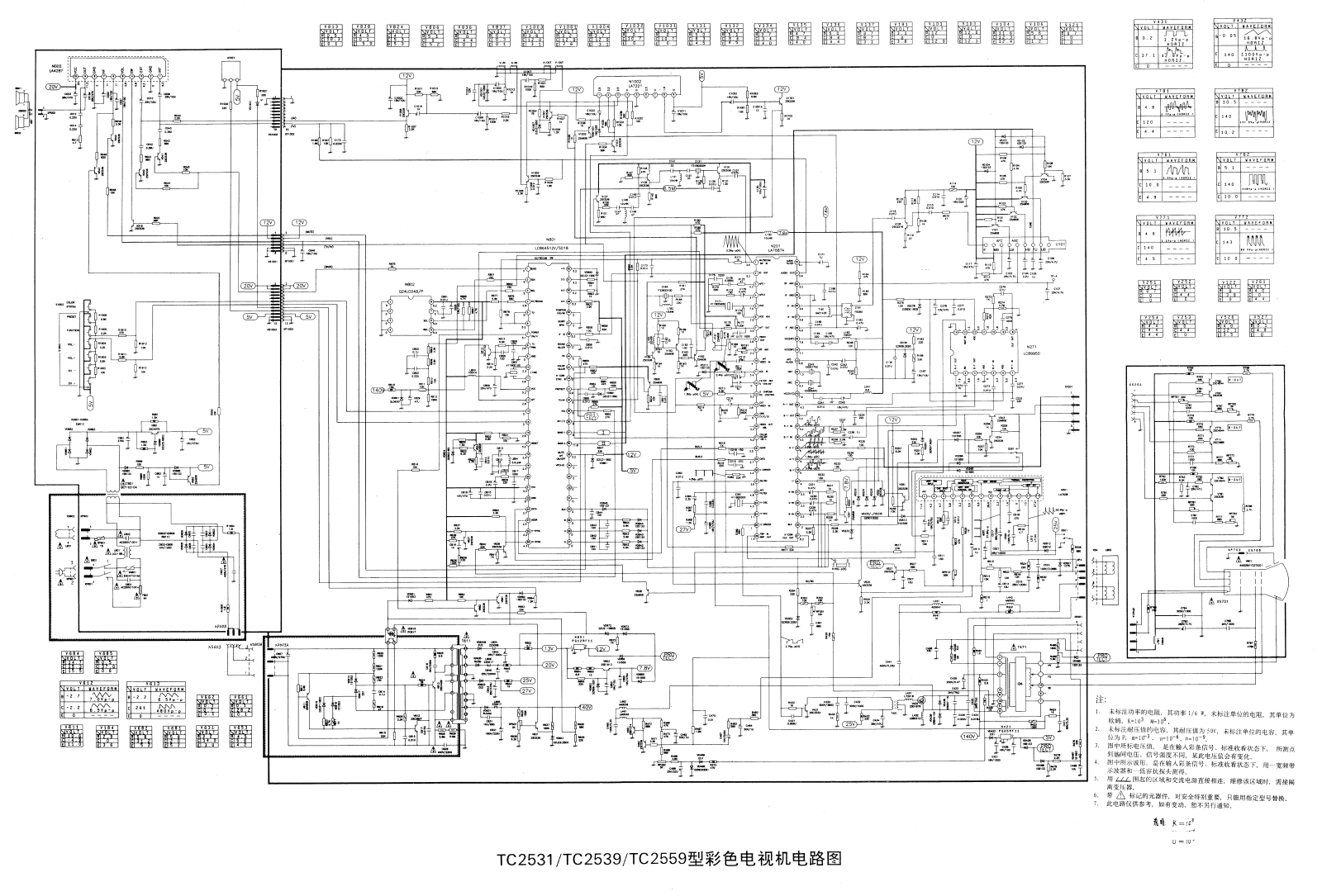 Hisense TC2531, TC2539, TC2559 Schematic