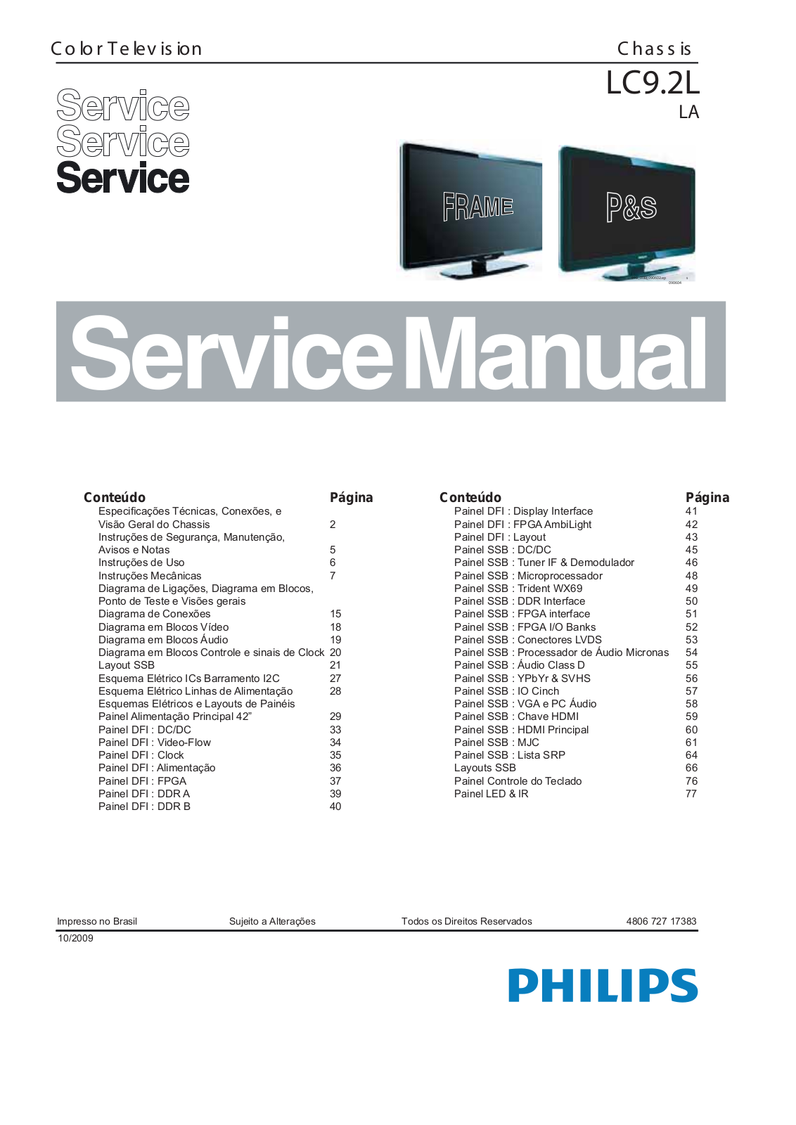 Philips LC9.2L Schematic