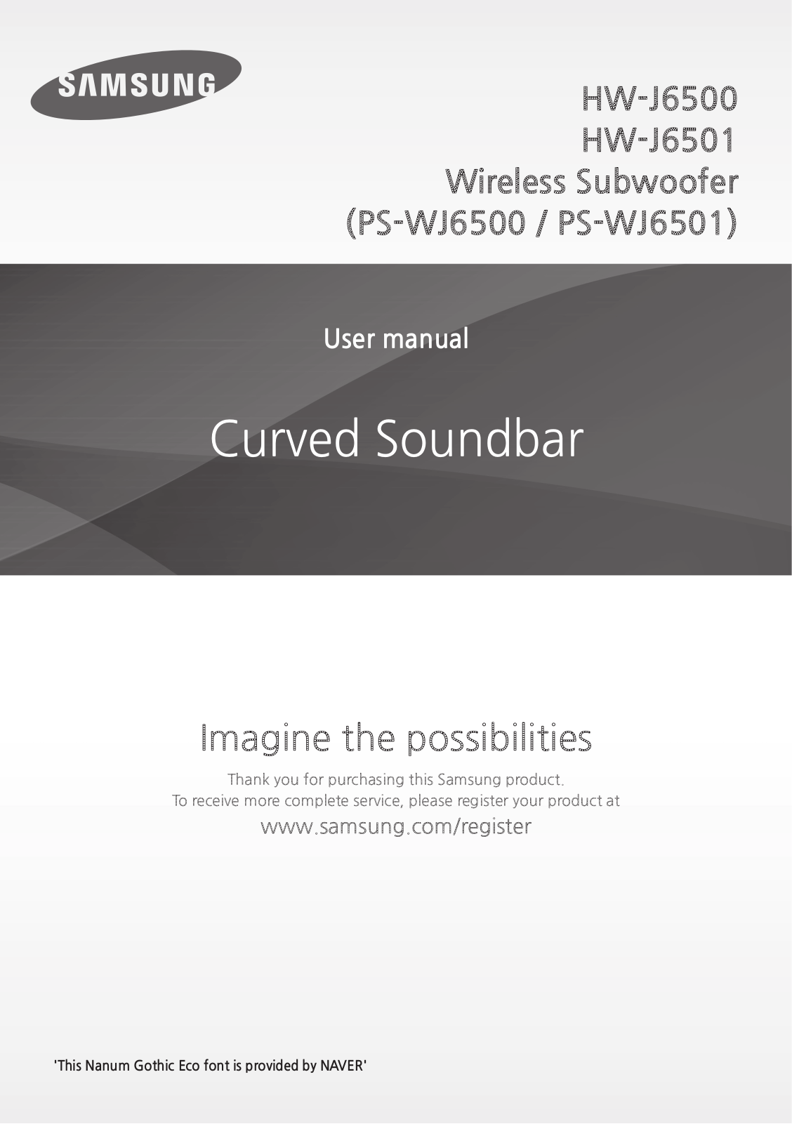 Samsung HW-J6501, HW-J6500 User Manual