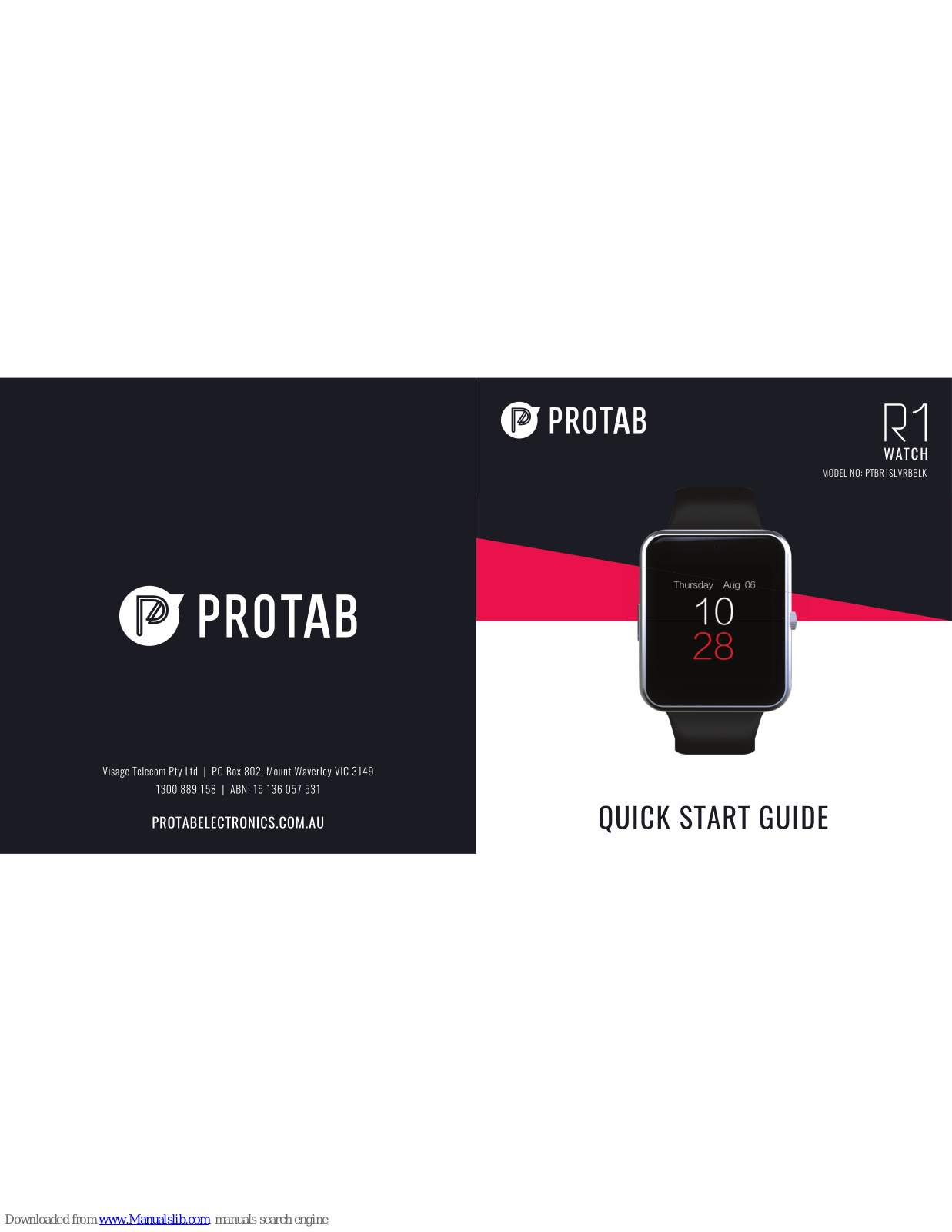 Protab R1, PTBPDDS9BLK Quick Start Manual - ManualMachine.com