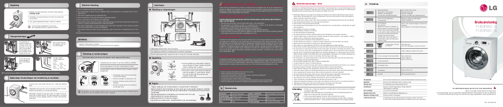 Lg F1403FDS, F1203FDS User Manual