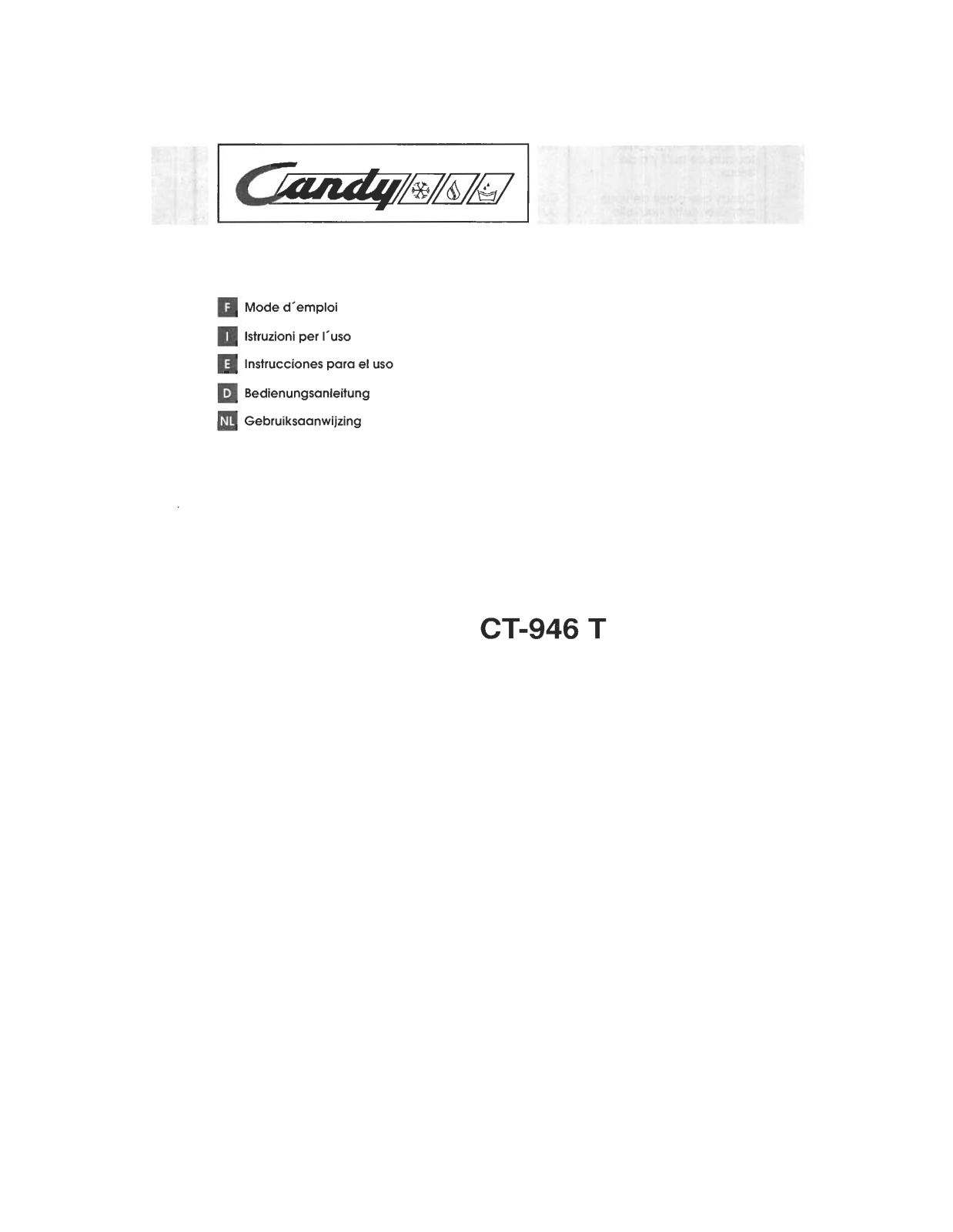 CANDY CT-946 T User Manual