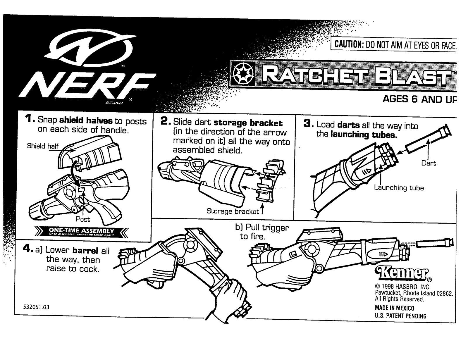 HASBRO Nerf-Ratchet Blast User Manual