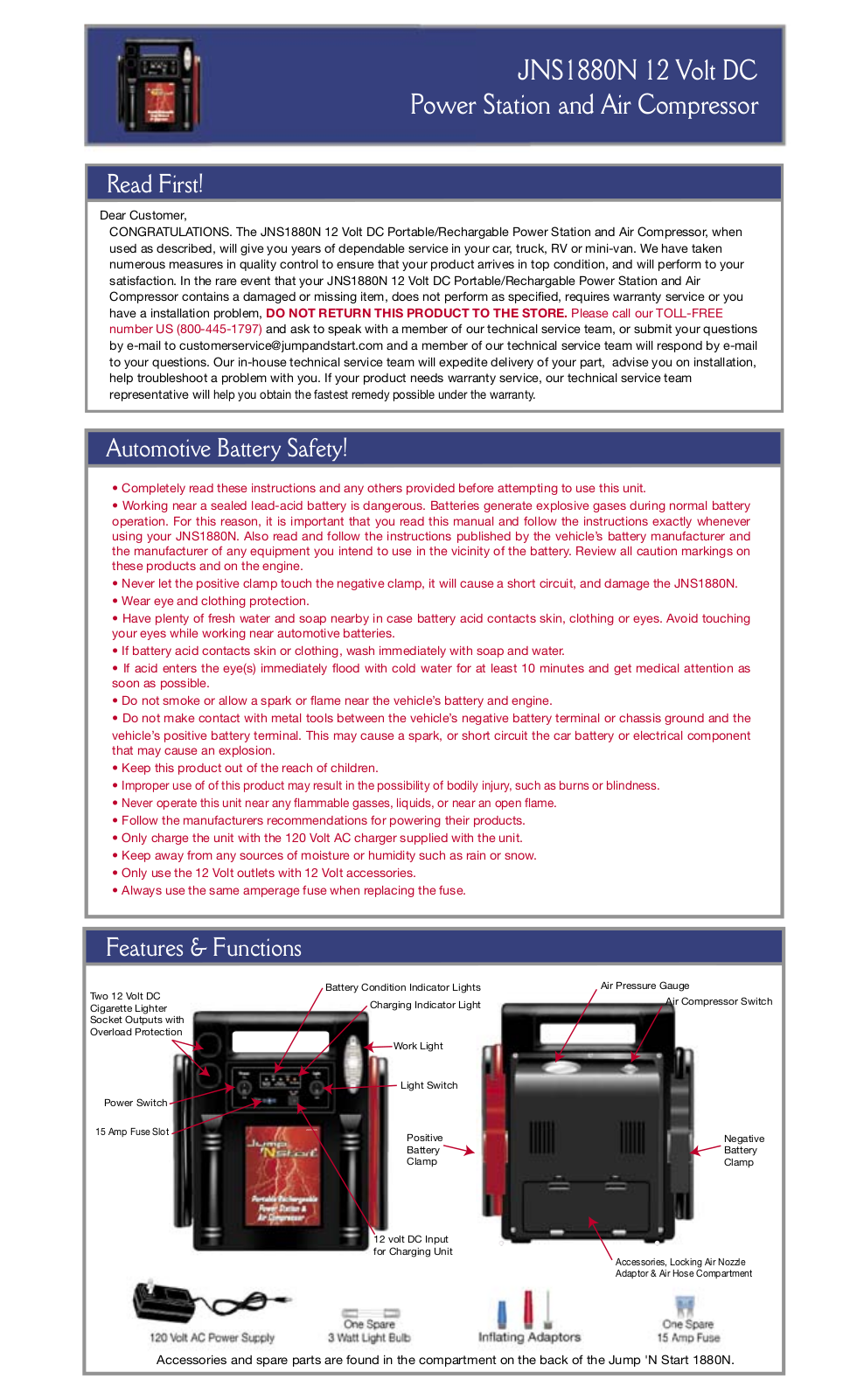 Roadmaster JNS1880N User Manual