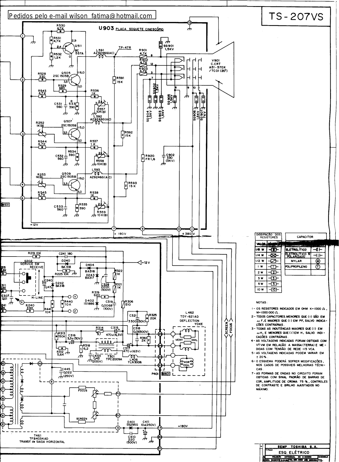 Toshiba TS-207VS Schematic