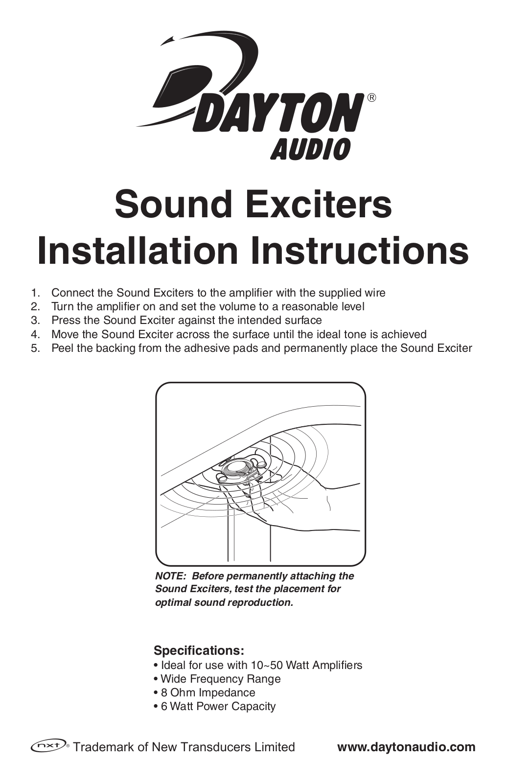 Dayton DAEX25 User Manual