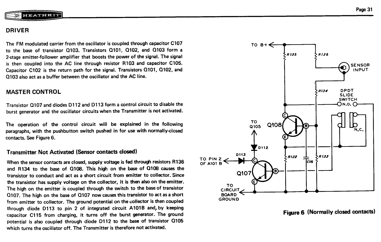 Heath Company GDA-1158-6 Schematic