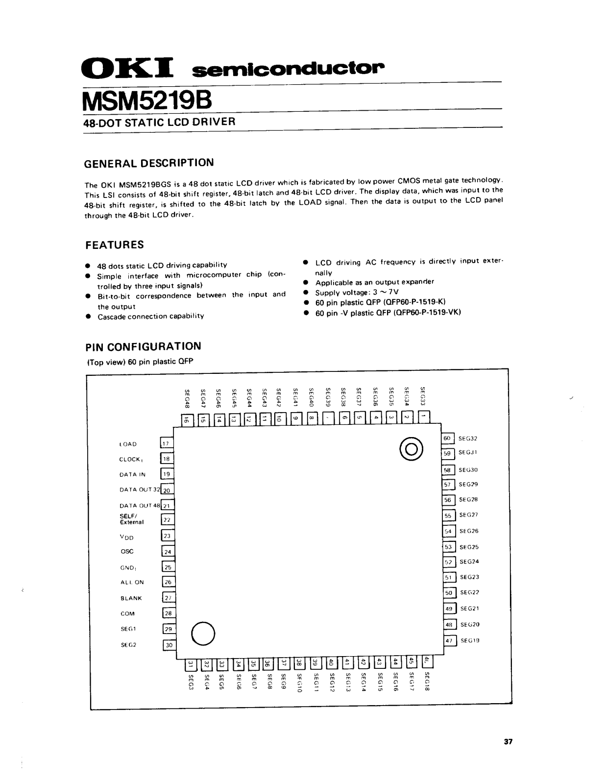 OKI MSM5219B Datasheet