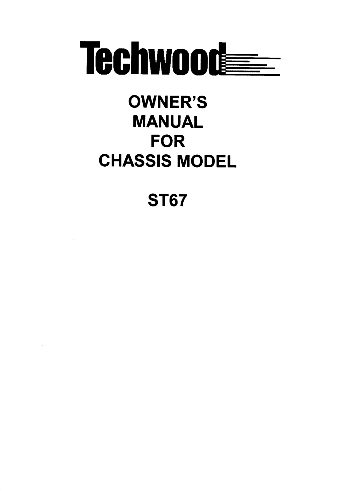 Techwood ST67 User Manual