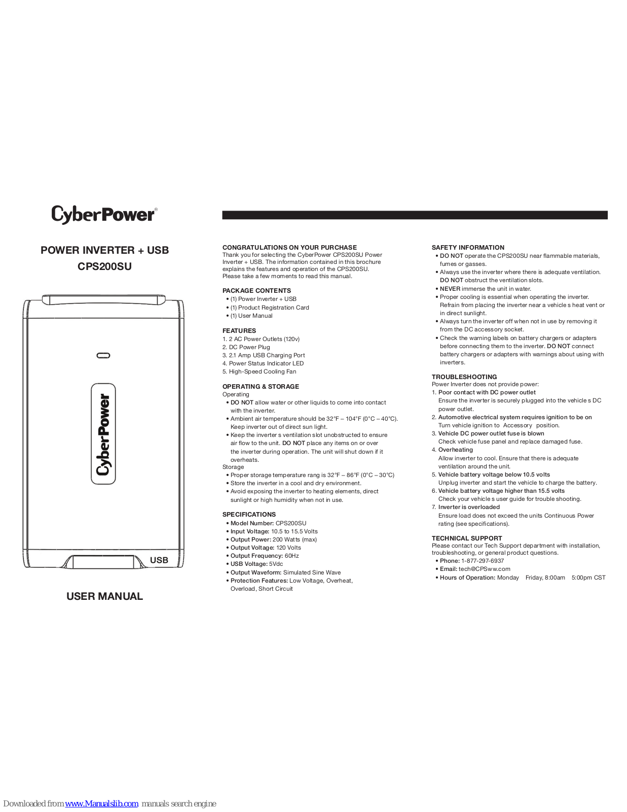 CyberPower CPS200SU User Manual - ManualMachine.com