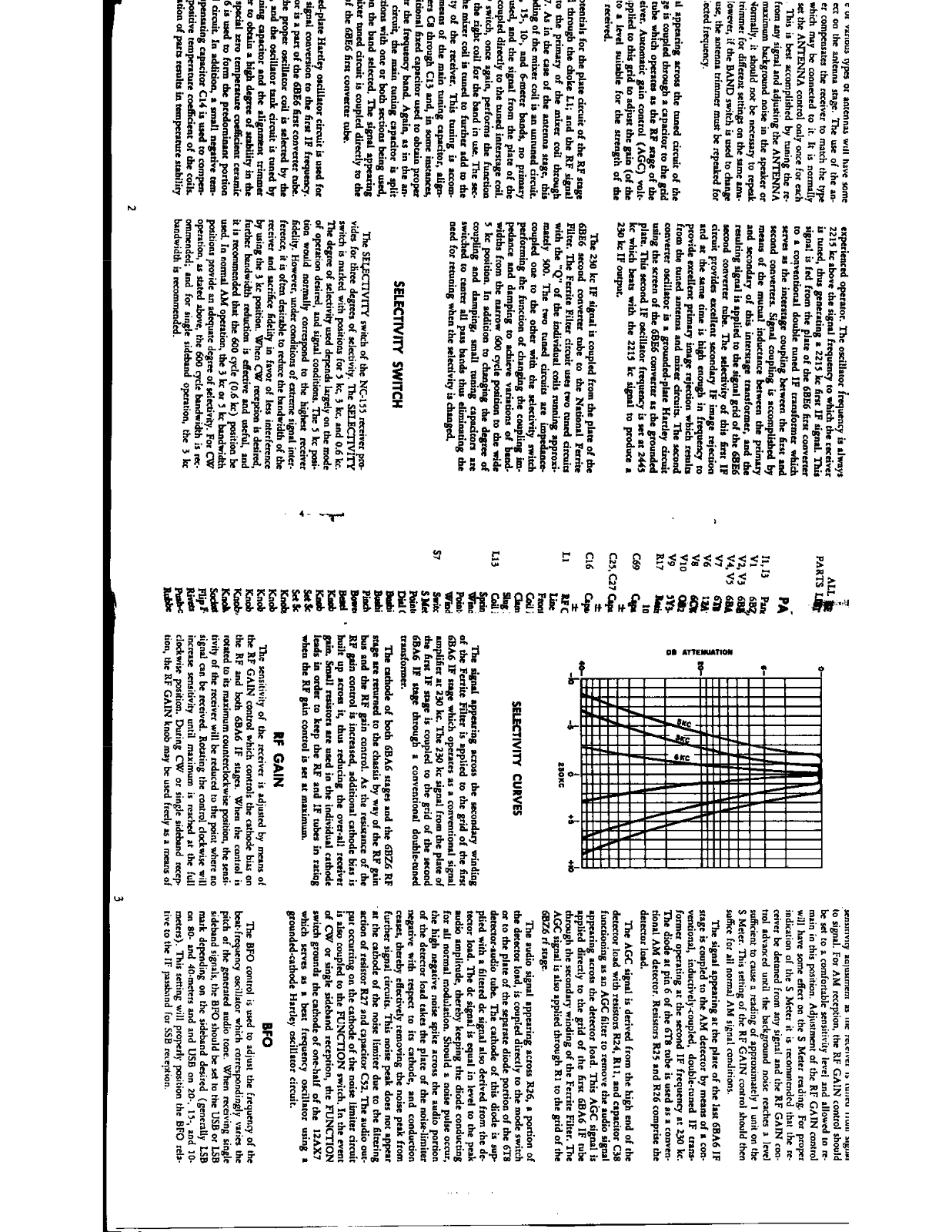 NATIONAL RADIO NC-155 User Manual (PAGES-02 & 03)