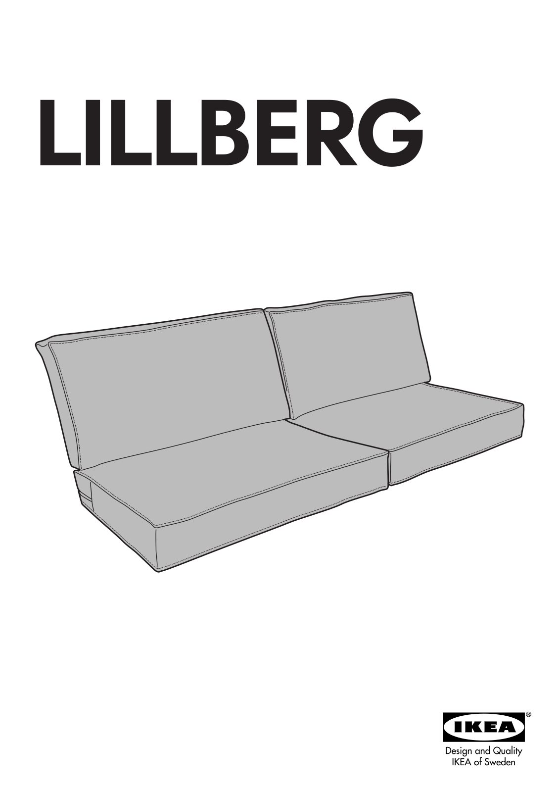 IKEA LILLEBERG SOFA BED COVER Assembly Instruction