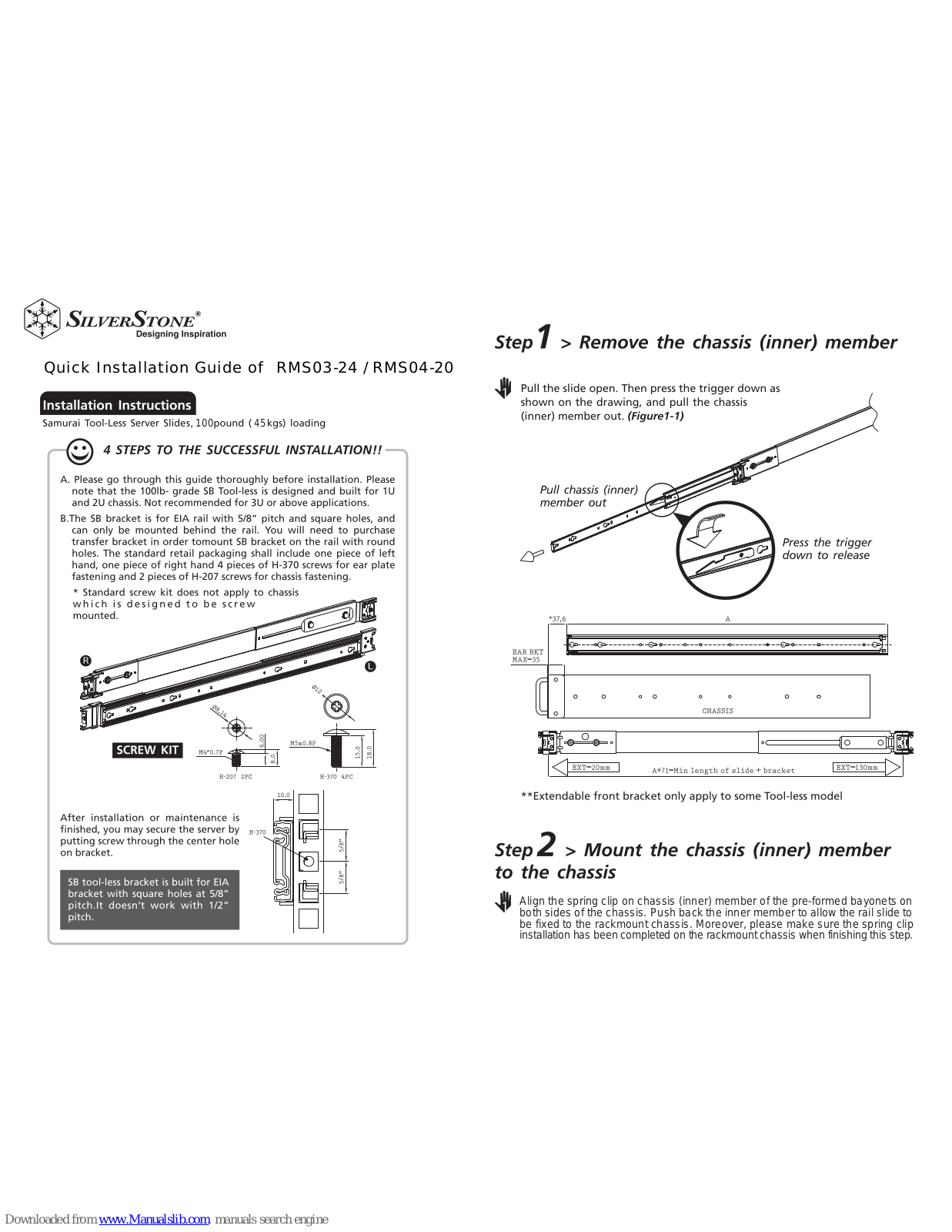 SilverStone RMS03-24, RMS04-20 Installation Manual - ManualMachine.com