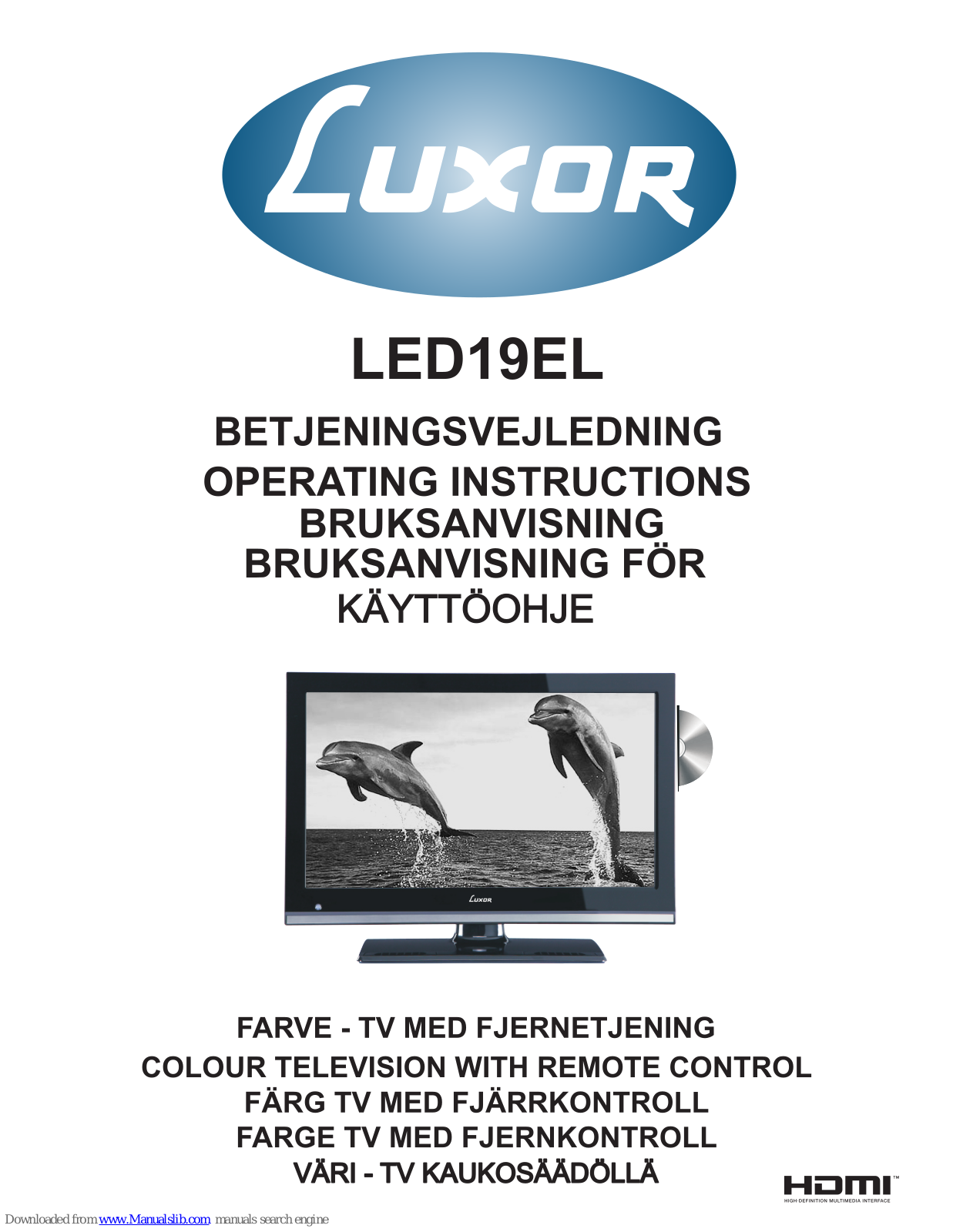 Luxor LED19EL Operating Instructions Manual