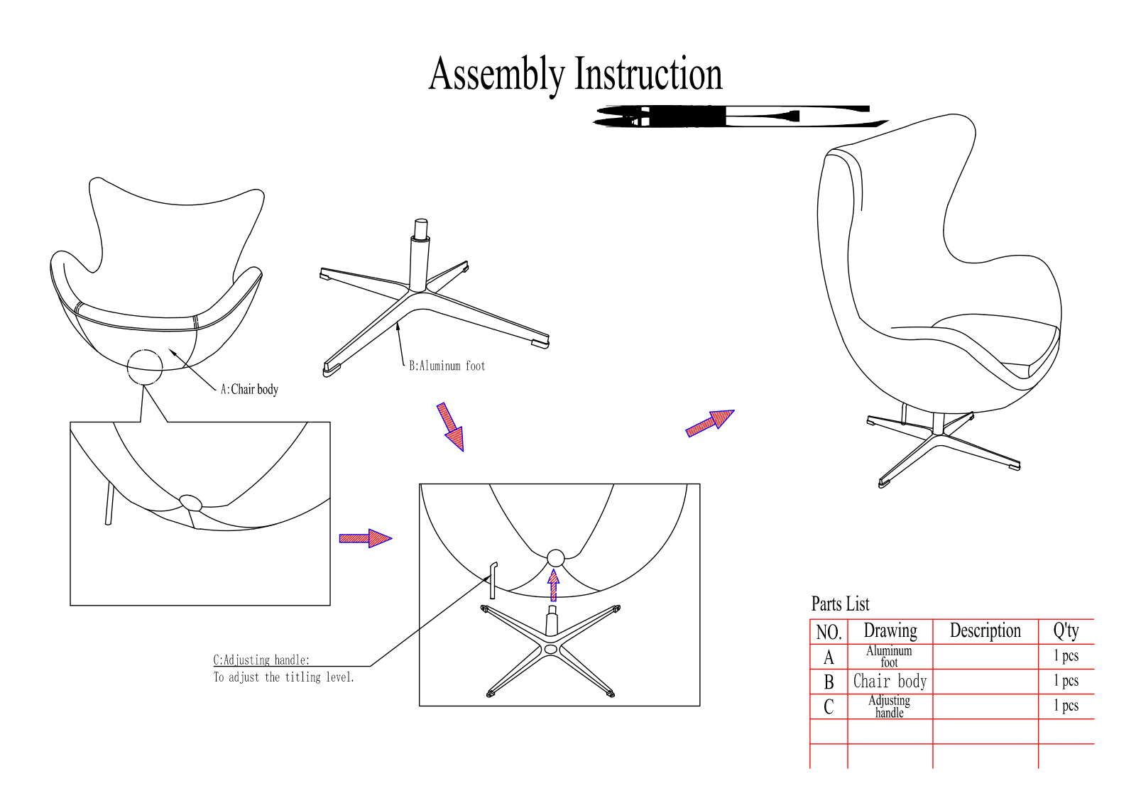 Modway FOW3853 Assembly Instruction - ManualMachine.com