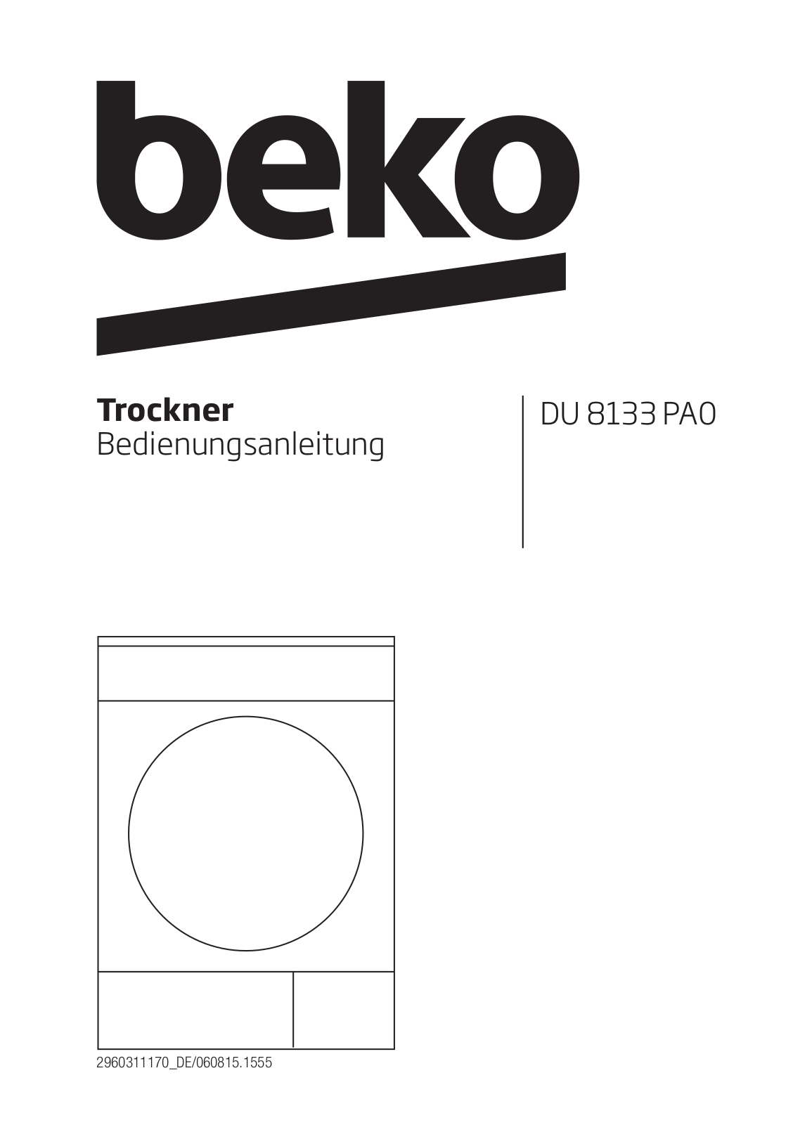 Beko DU 8133 PA0 User Manual