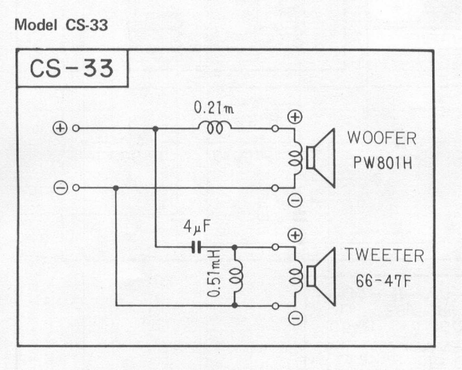 Pioneer CS-33 Schematic