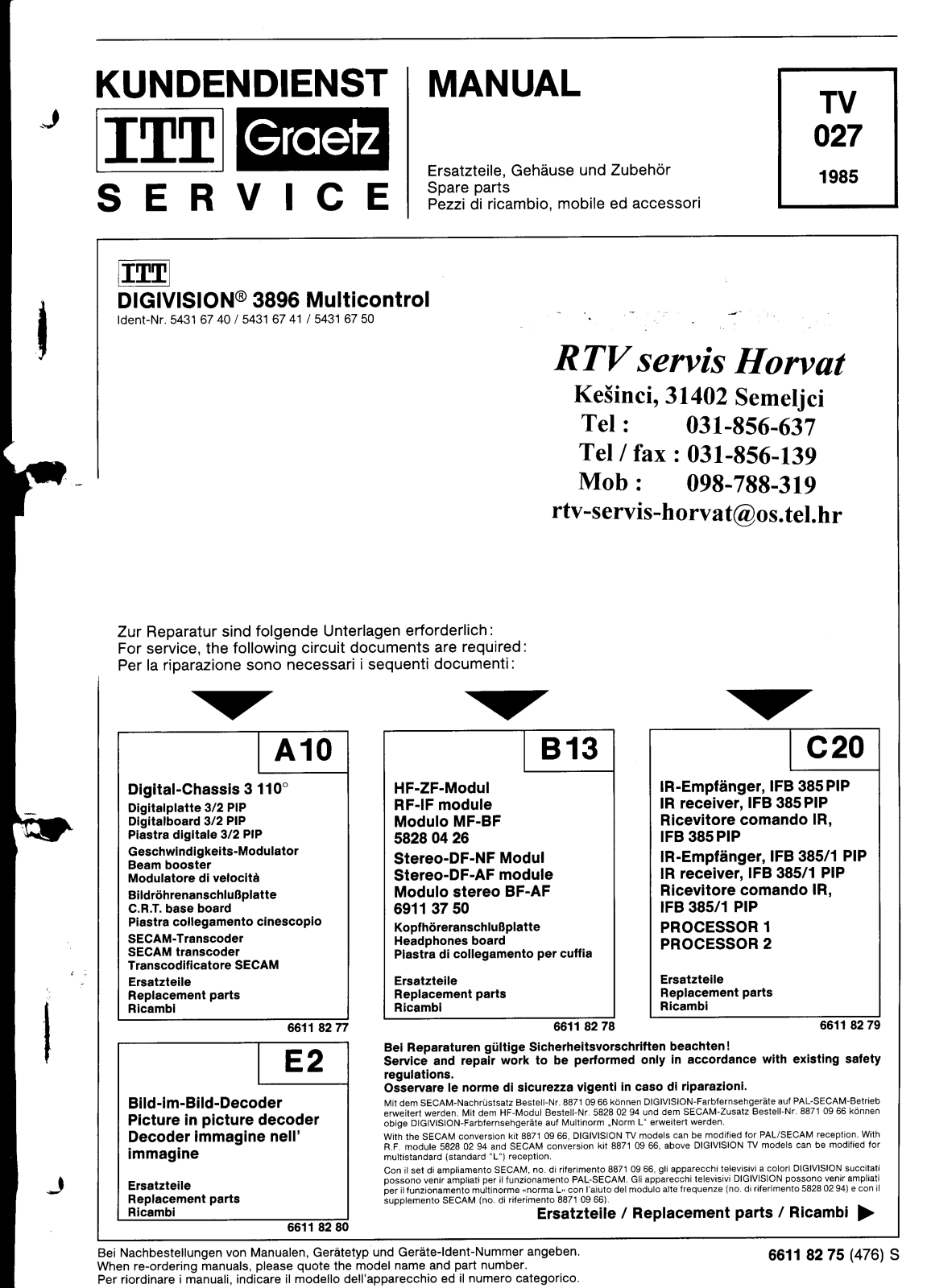 ITT 3896 Schematic