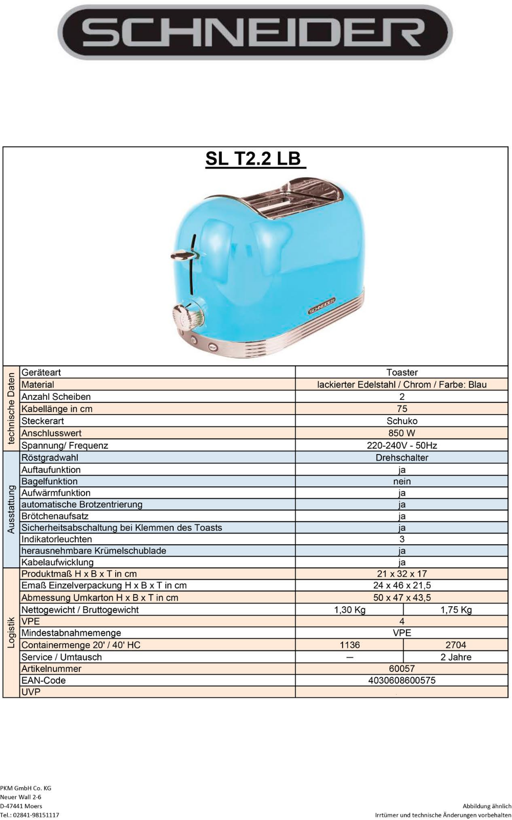 Schneider SL T2.2 LB Service Manual