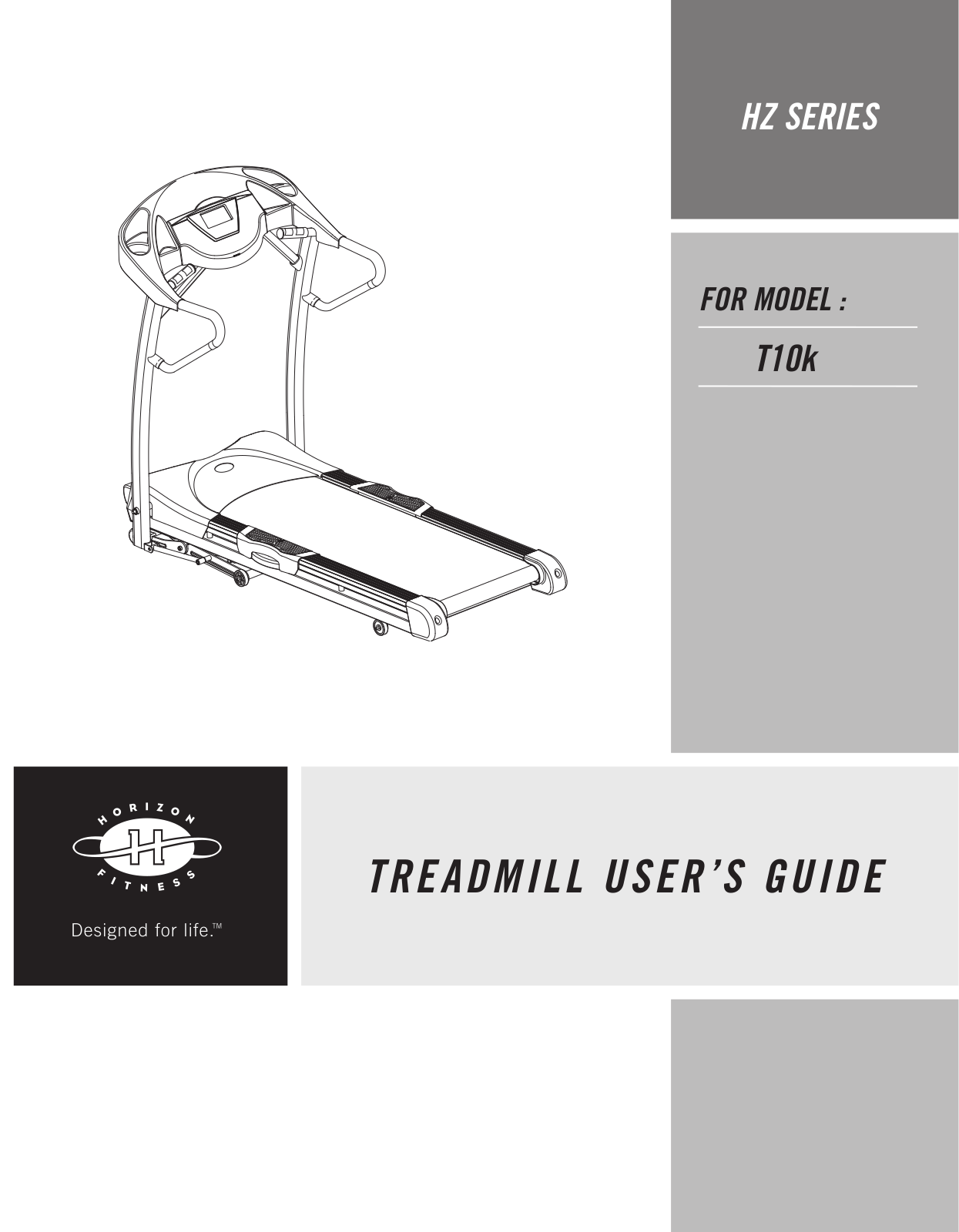 Horizon Fitness T10K User Manual