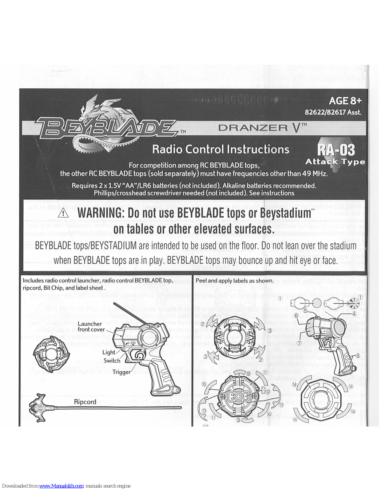 Hasbro 82617, 82622 Control Manual - ManualMachine.com