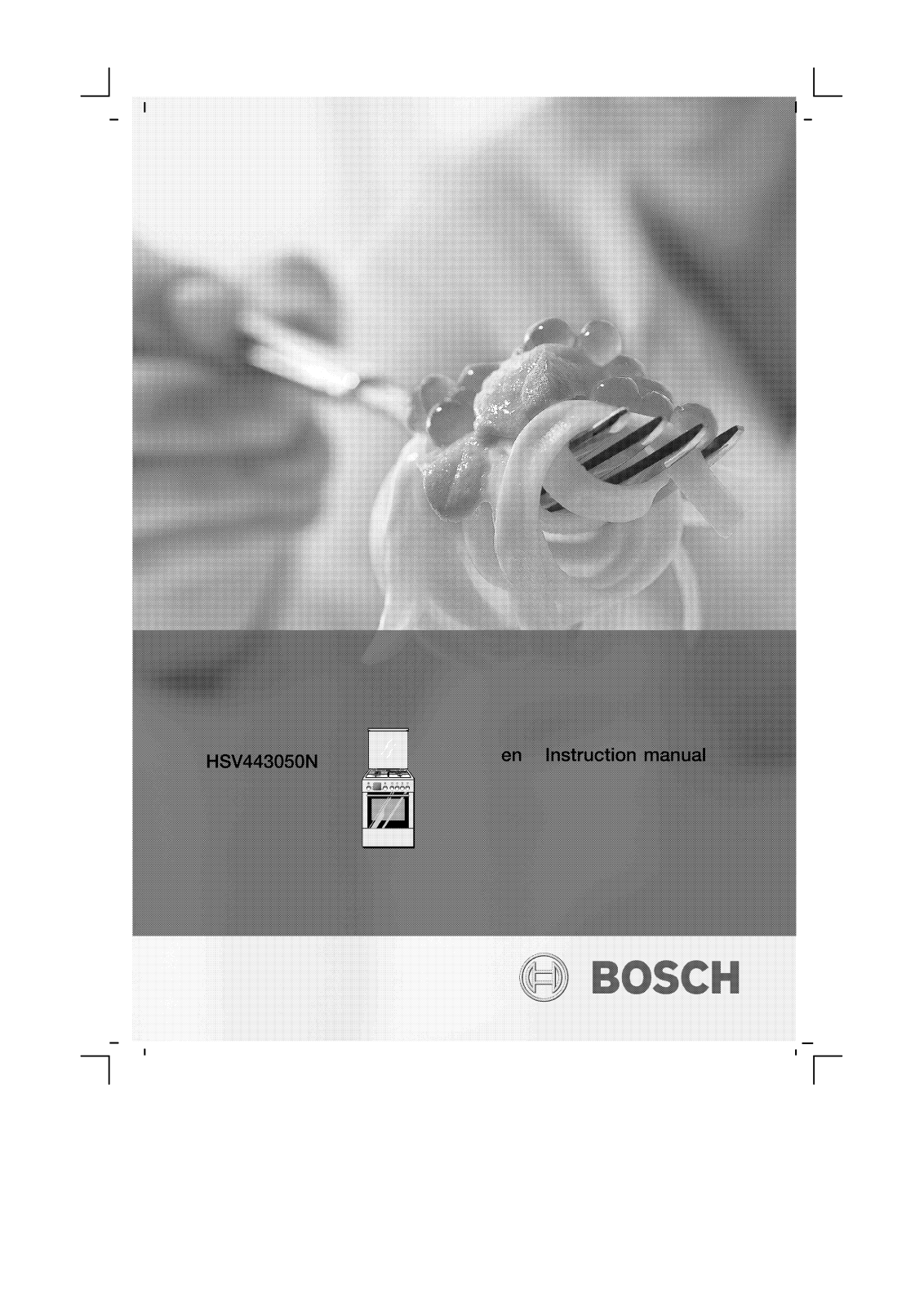 Bosch HSV443050N Manual