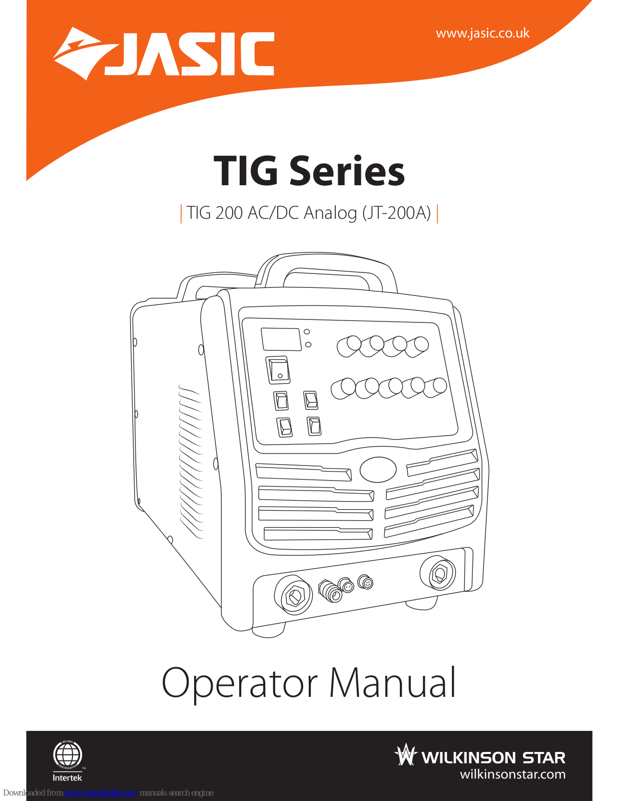 Jasic TIG 200 AC/DC Analog Operator's Manual