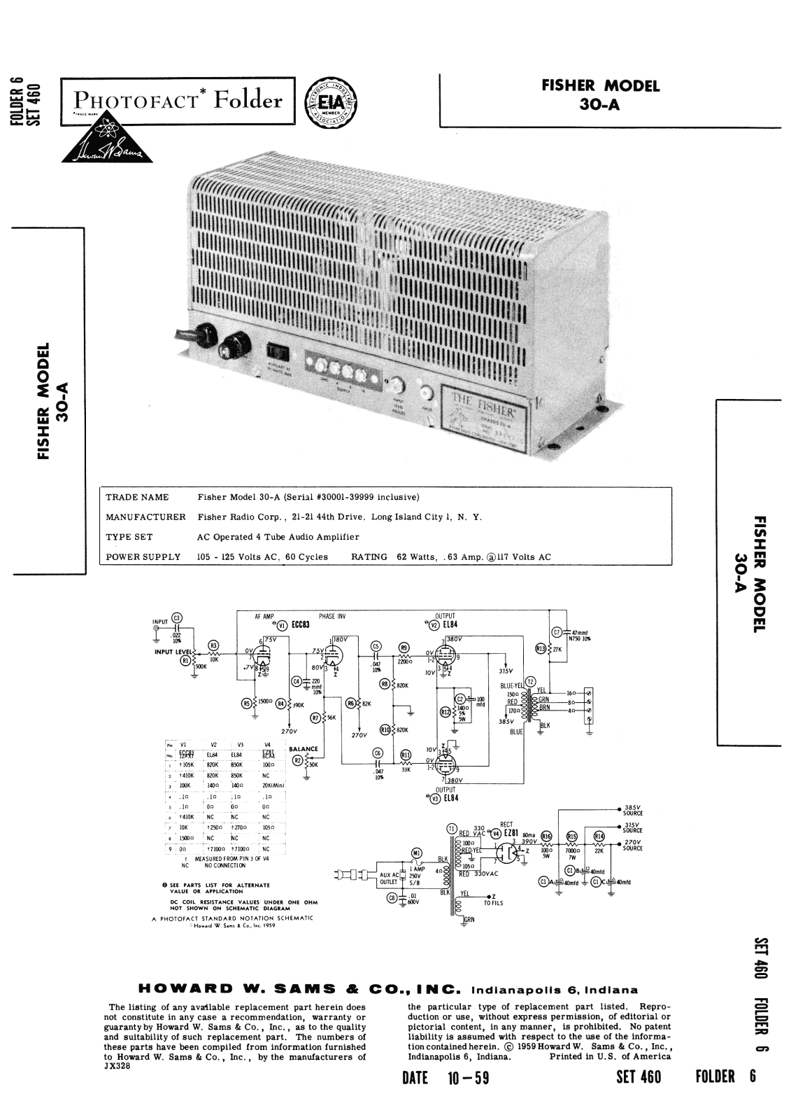 Fisher 30-A Service Manual