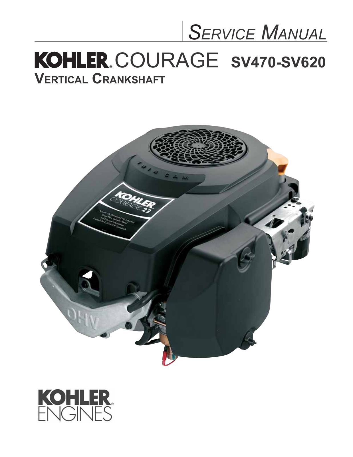 Kohler SV540, SV470, SV480, SV610, SV590 User Manual