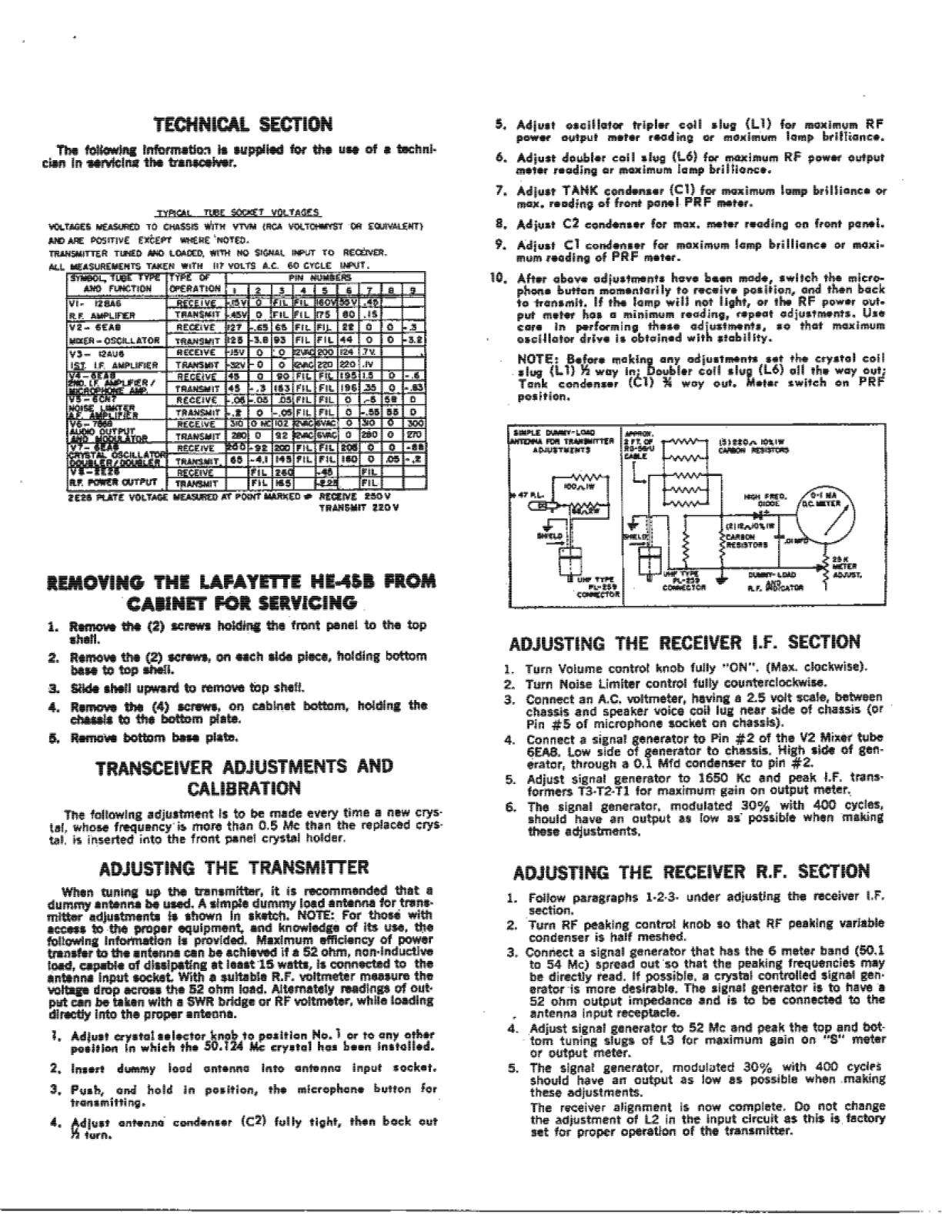 Lafayette HE-45b User Manual (PAGE 4)