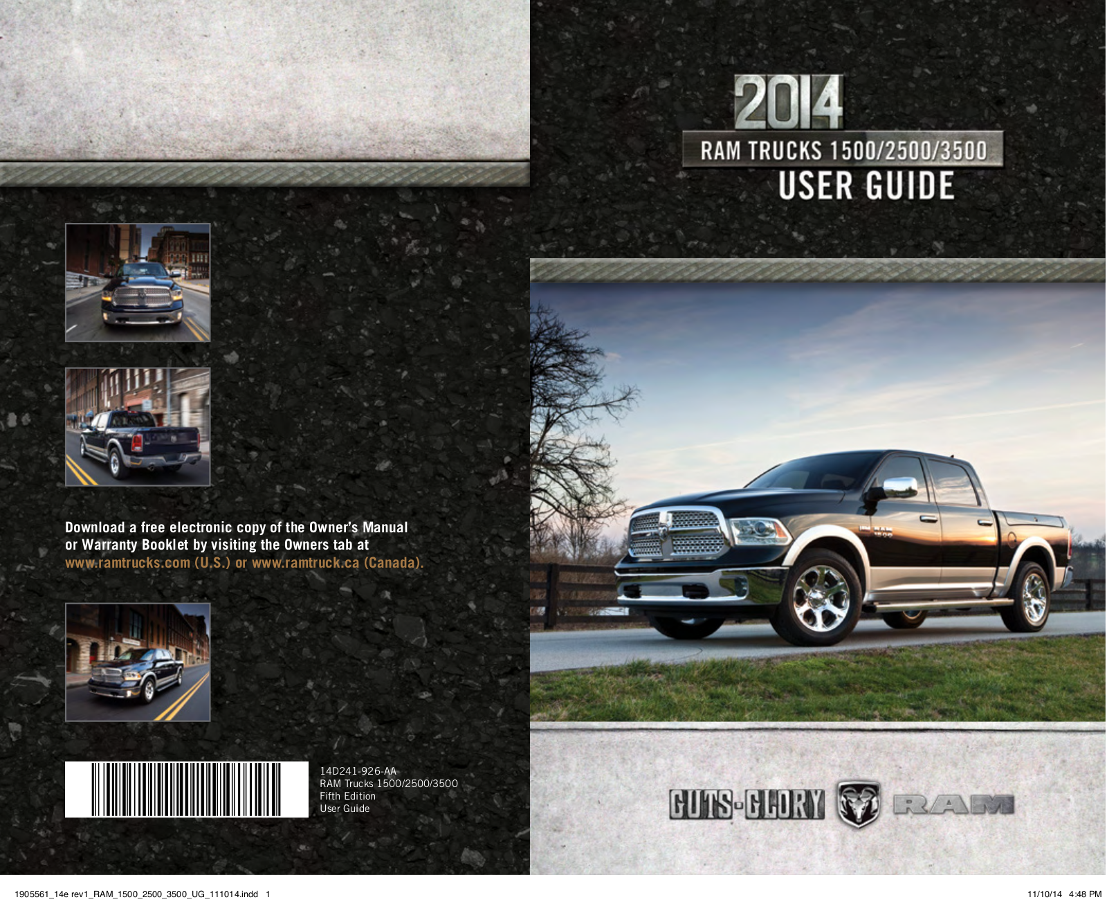 Ram Trucks 2014 3500 User Manual