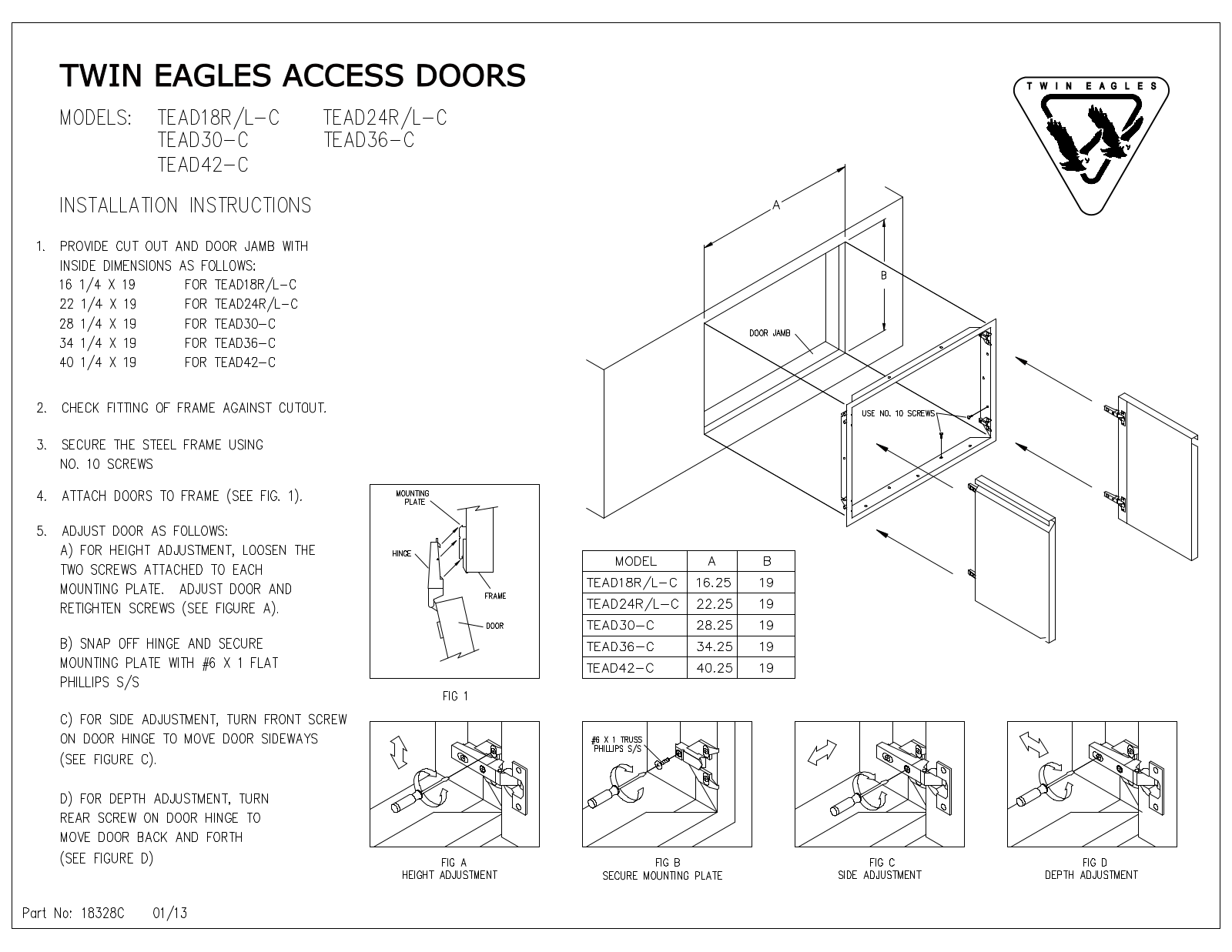 Twin Eagles TEAD24CL Installation Manual