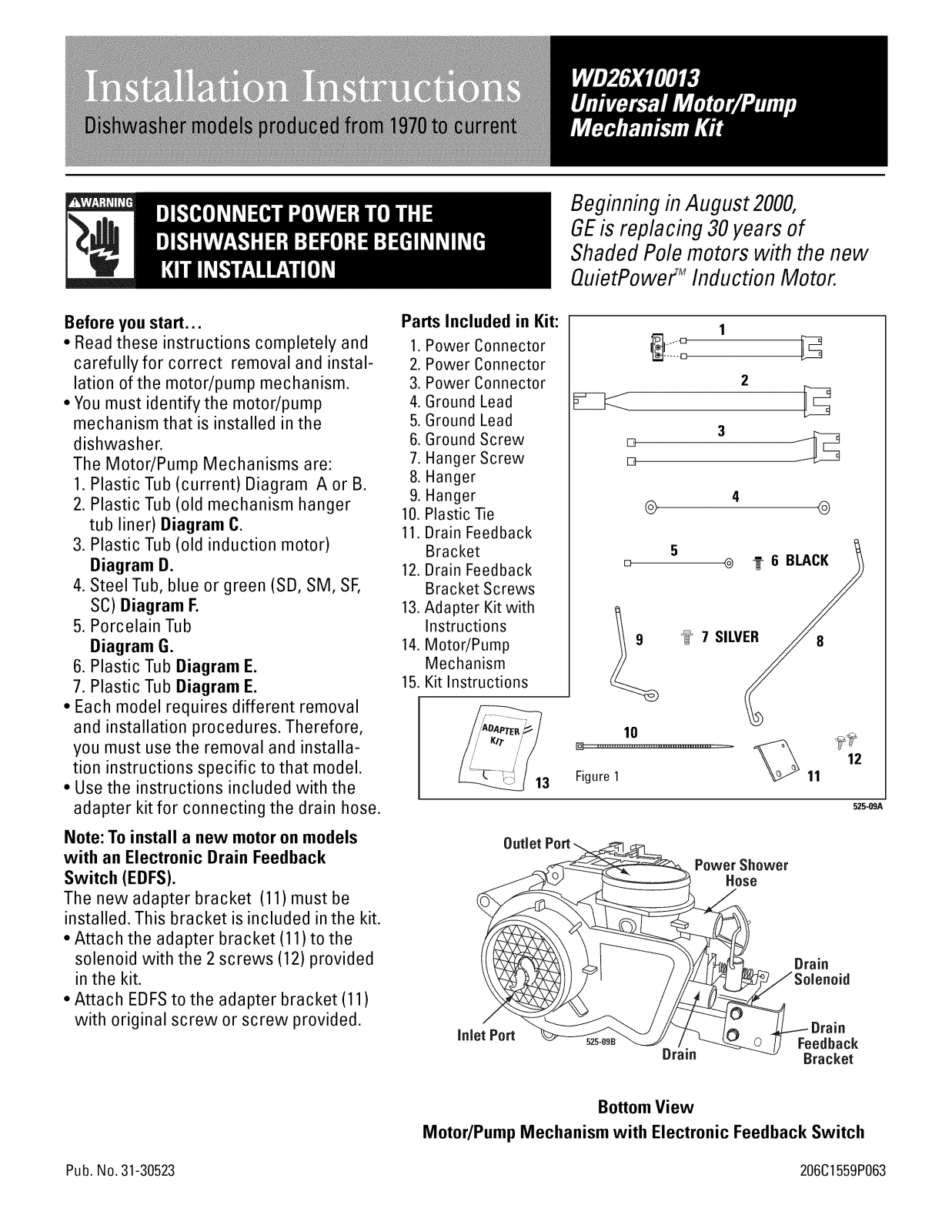 Hotpoint GSC3200Z03BL, GSC3230Z03WW, GSC700X02AD, GSC700X02WH, GSC700X03AD Installation Guide