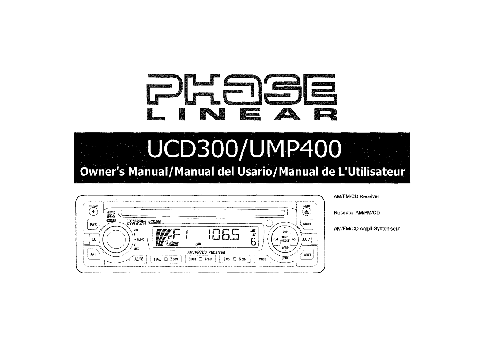 Phase Linear UMP-400, UCD-300 Owners Manual