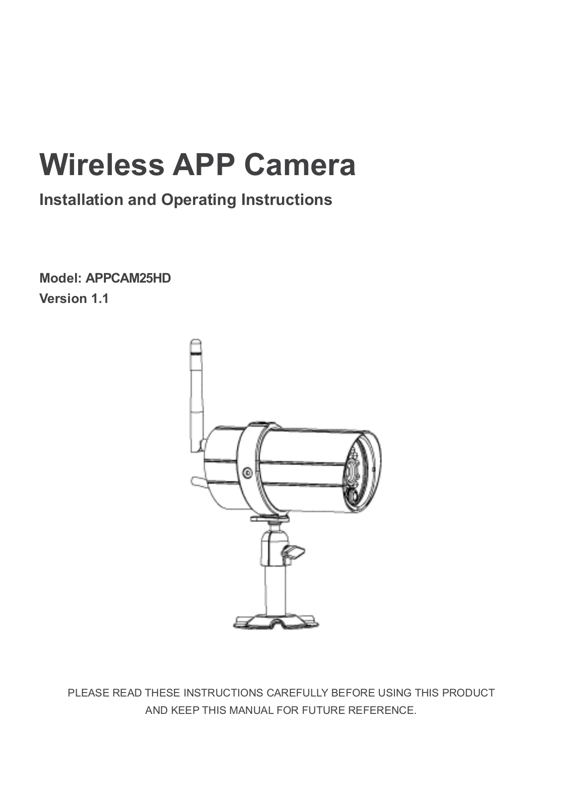 JSW Pacific APPCAM25HD User Manual