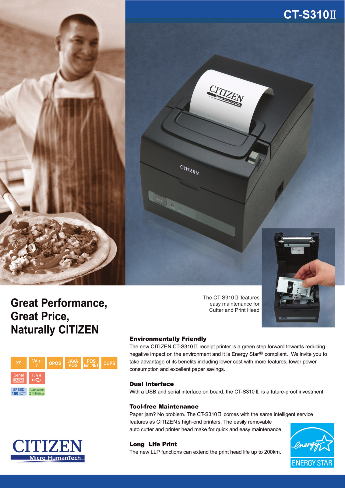 CITIZEN CTS310IIEPW Product Data Sheet