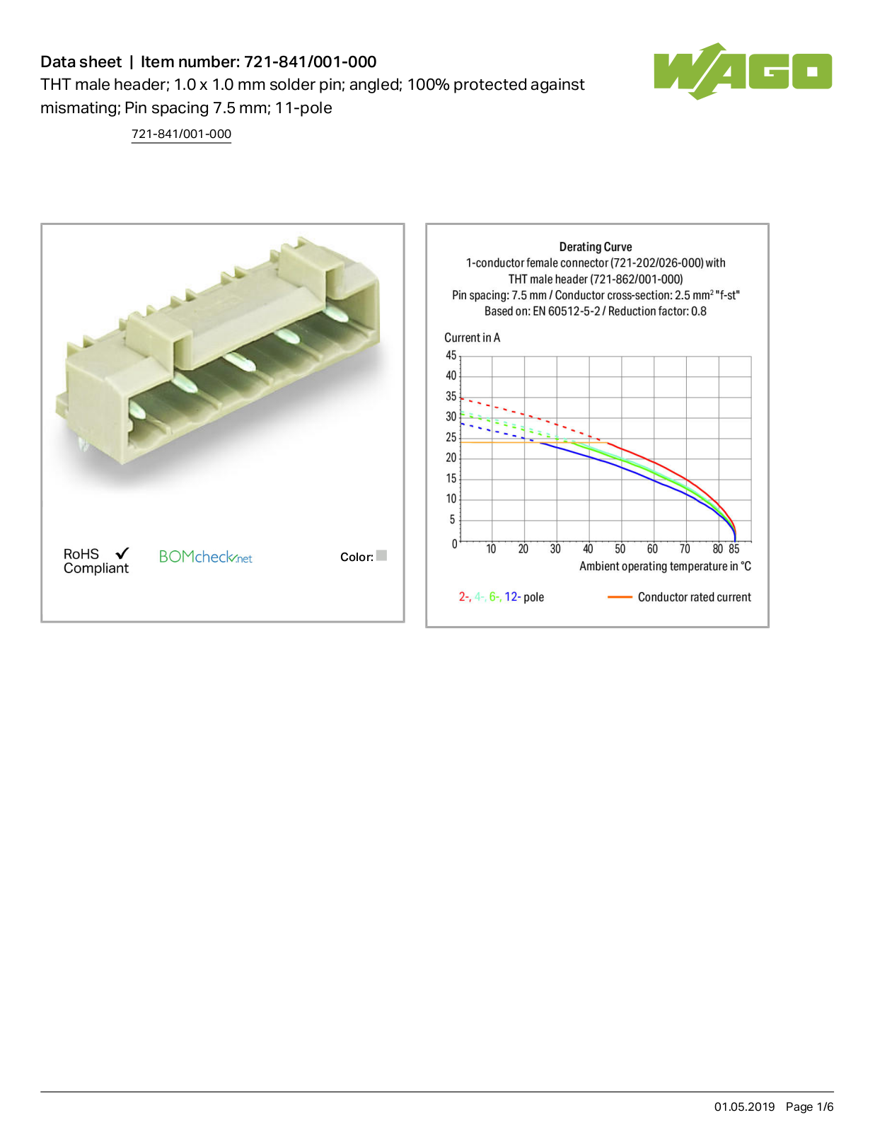 Wago 721-841/001-000 Data Sheet