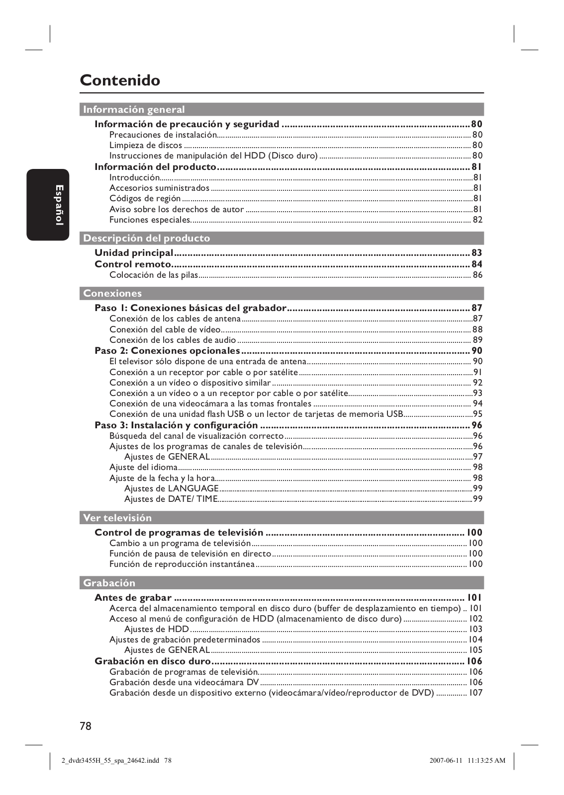 Philips DVDR3455H User Manual