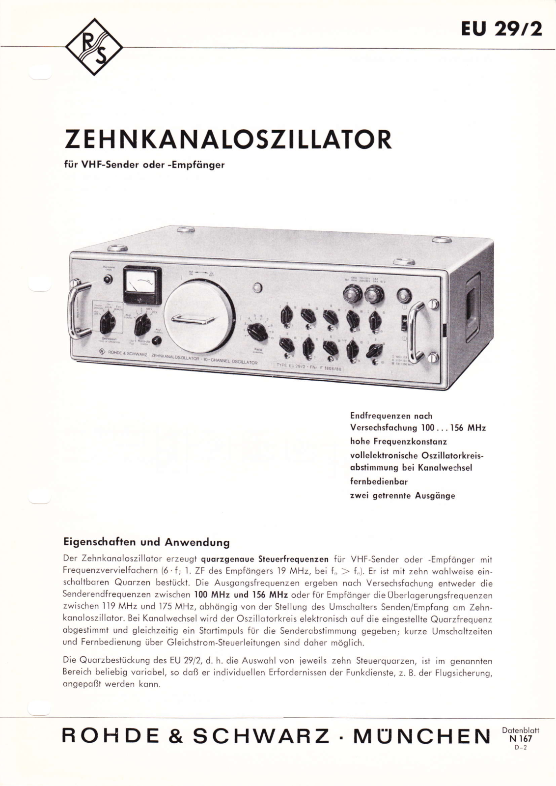 Rohde & Schwarz EU29/2 Datasheet - ManualMachine.com