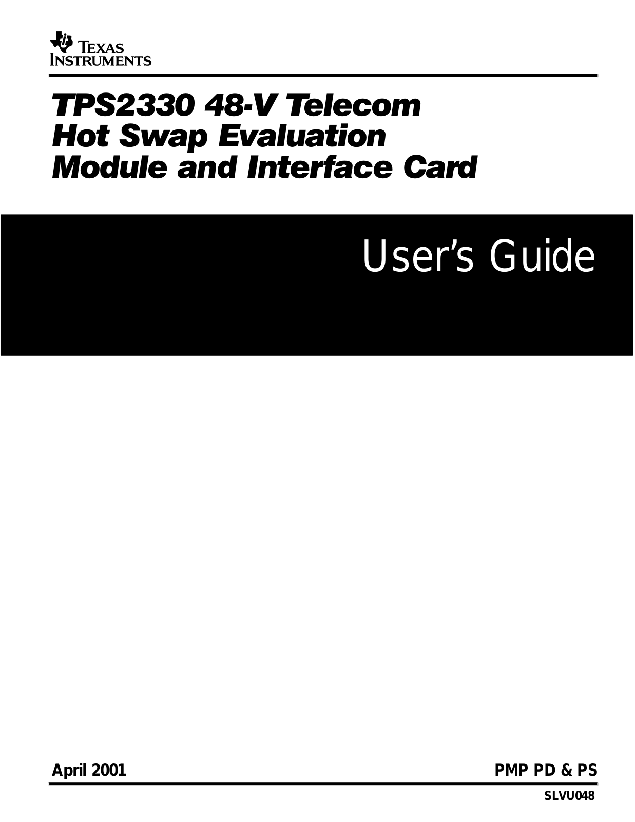 Texas Instruments TPS2330 User Manual