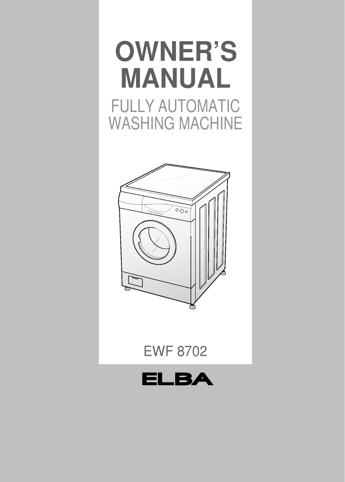 LG EWF 8702 User Manual