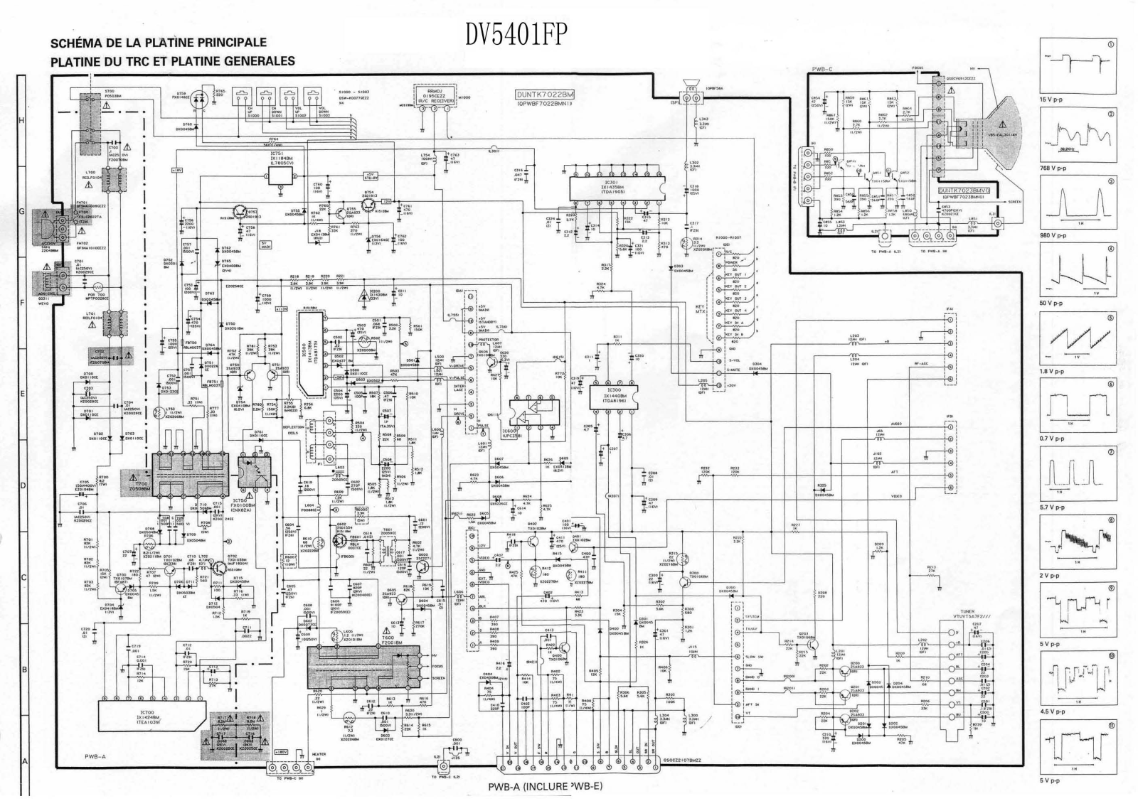 Sharp DV5401FP Schematic