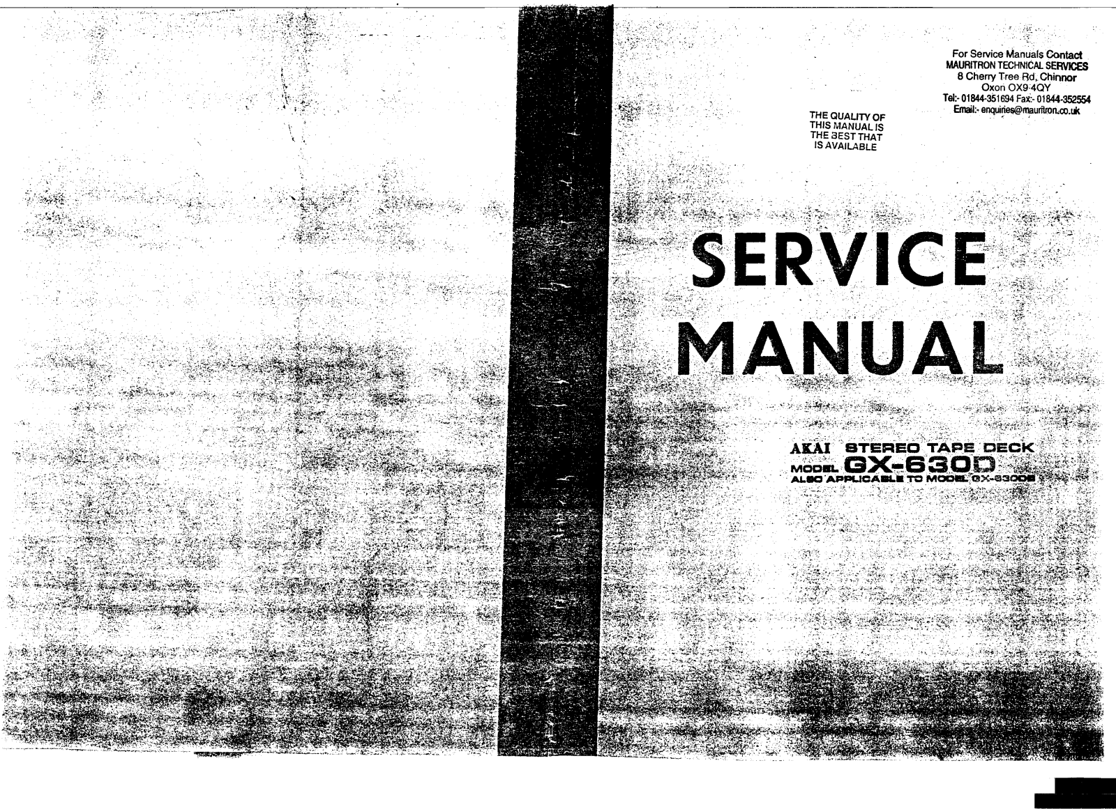 Akai GX-630-D, GX-630-DB Service manual