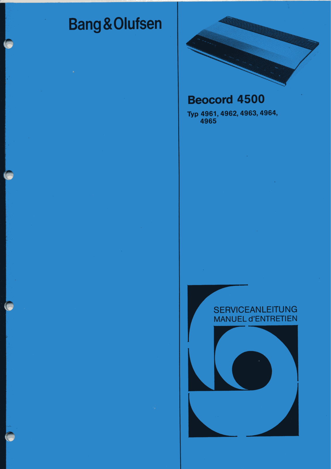 Bang Olufsen Beocord 4500, Beocord 4500 C Service Manual