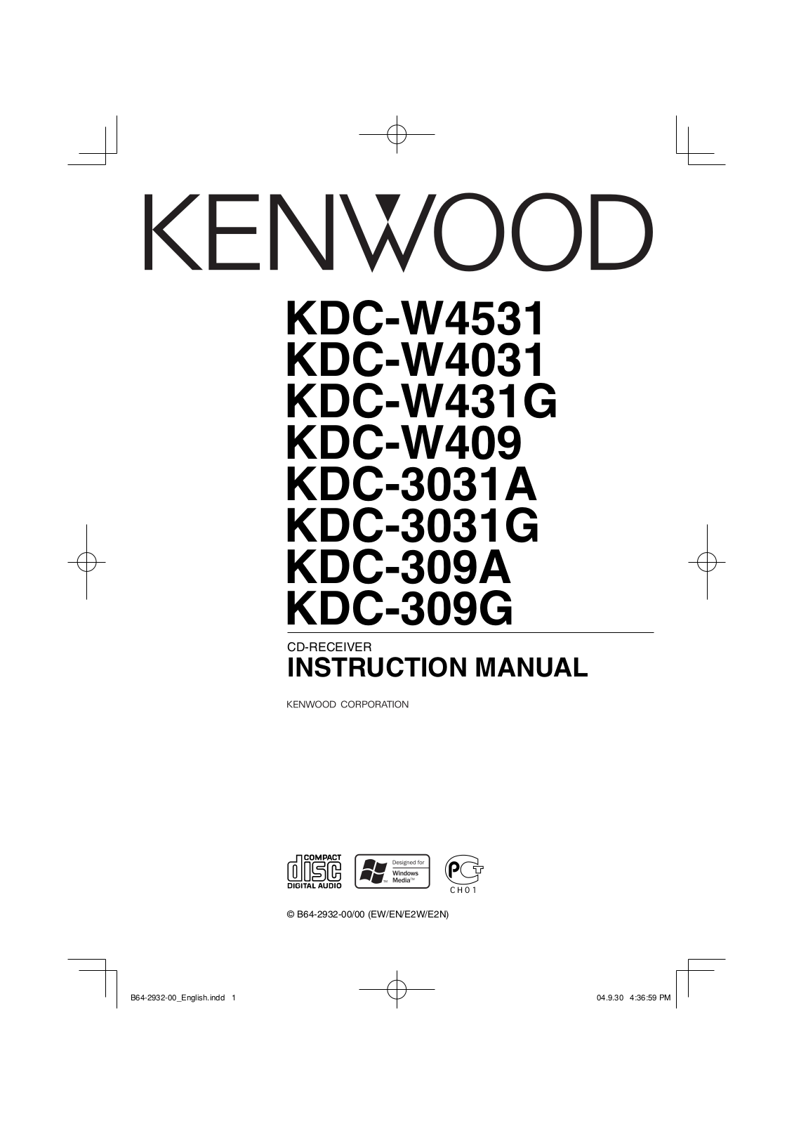 Kenwood KDC-3031AG User Manual