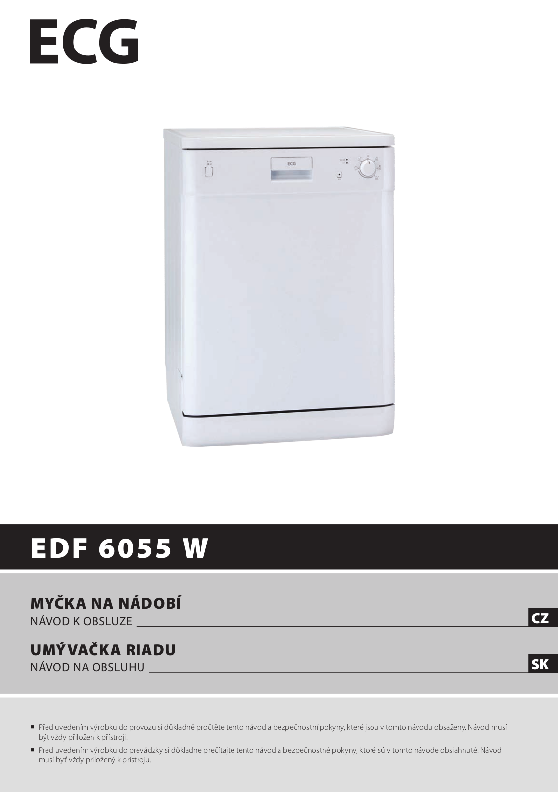 ECG EDF 6055 W User Manual