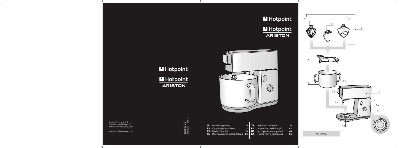 Hotpoint-ariston KM 040 AX0 User Manual